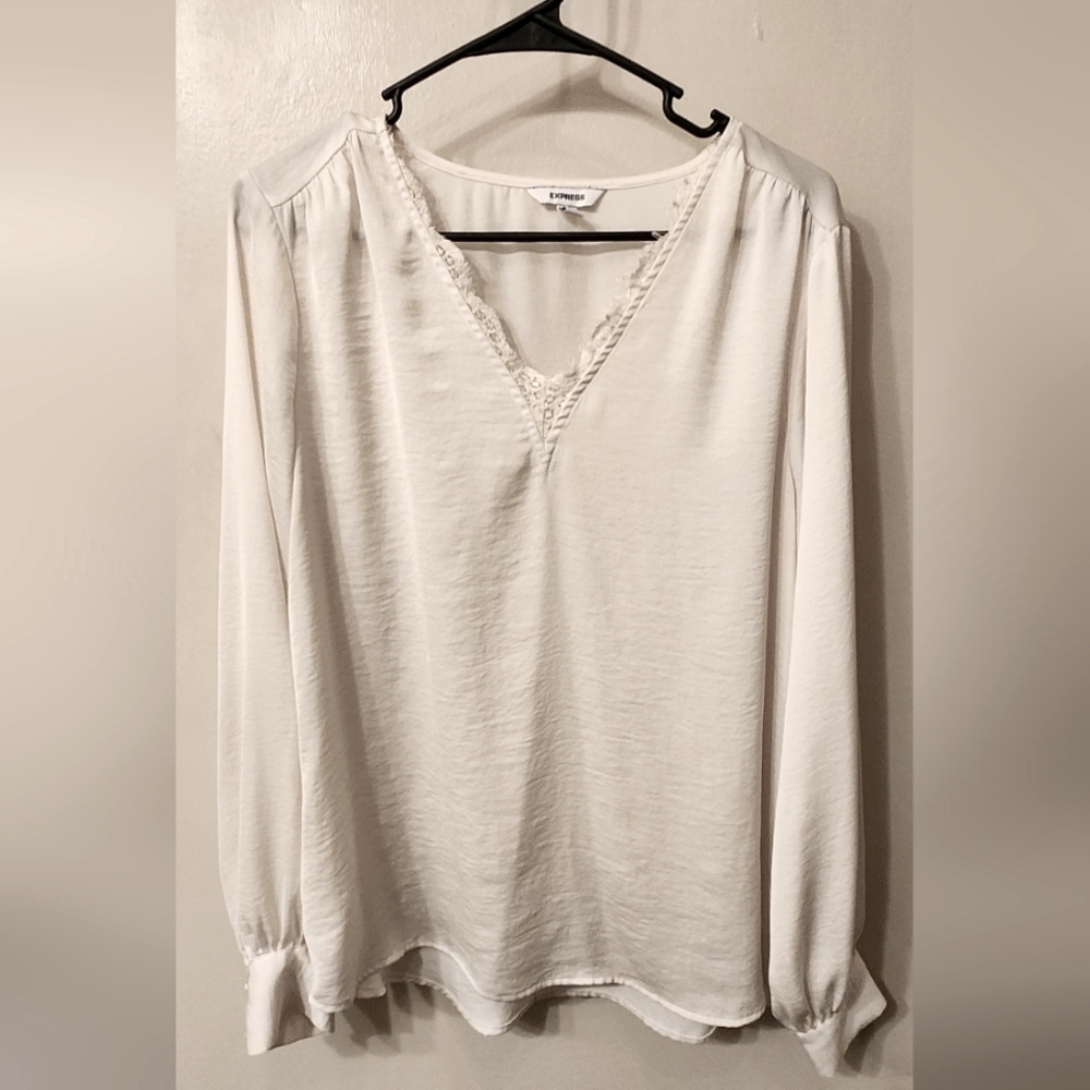 Express white lace blouse